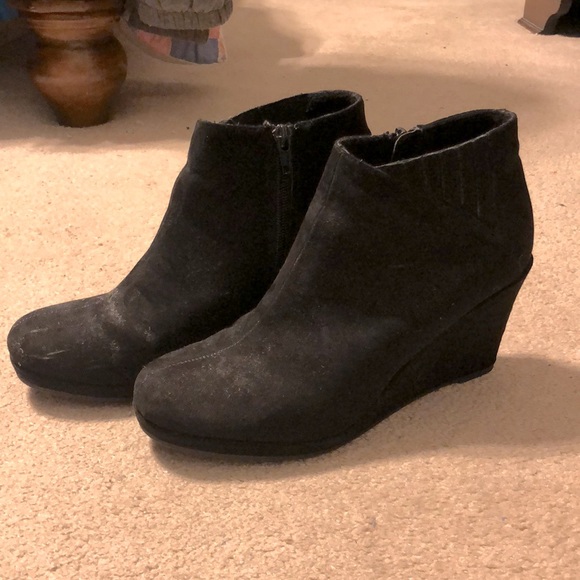 Rampage Shoes - Jabby Wedge Ankle Boots - Black - 8.5 - Picture 2 of 6
